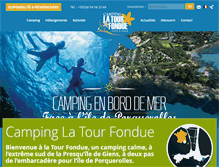 Tablet Screenshot of camping-latourfondue.com